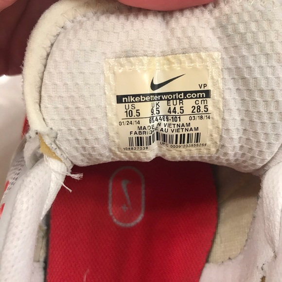 Nike Air Max Lunar 1 Challenge Red Size 10.5 - Picture 6 of 8